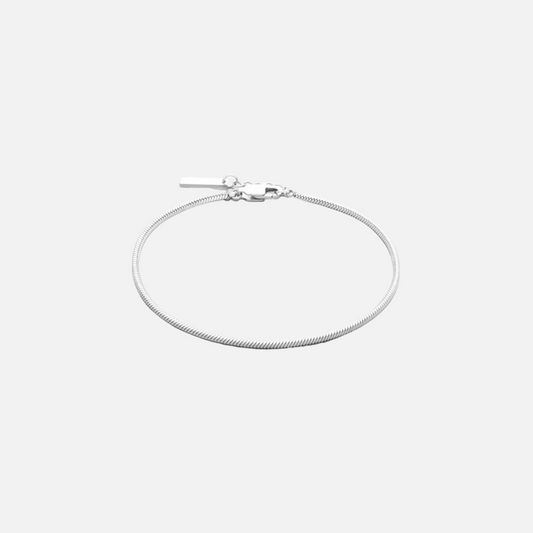 Minimal Box Chain Bracelet in Silver