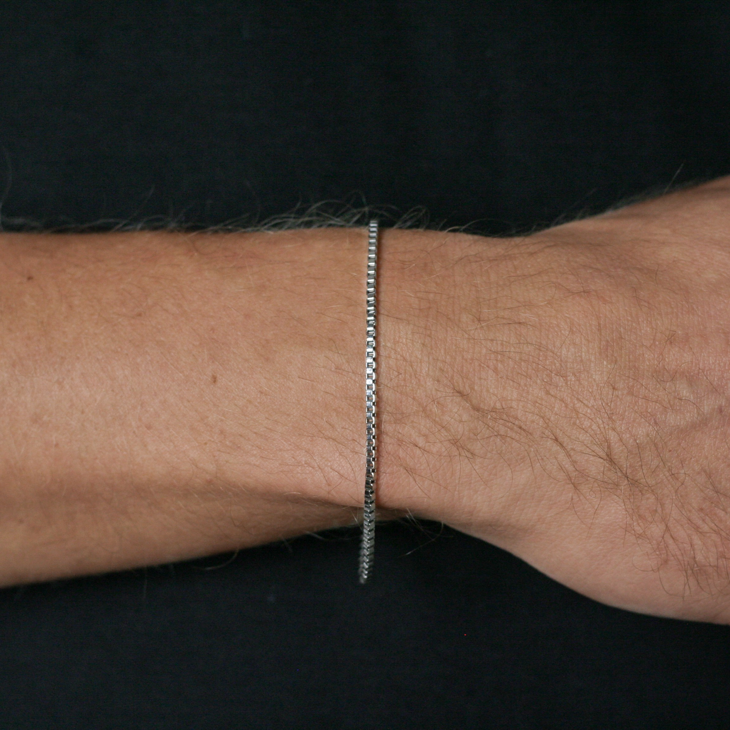 Box Chain Bracelet in Silver